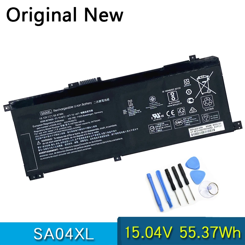 Batería Original SA04XL para HP Envy X360 15/15M-DR 15/15M-DS 17/17M-CG 17T-CG 15T-DR 15Z-DS HSTNN-OB1F/OB1G L43248-AC1/AC2, nueva