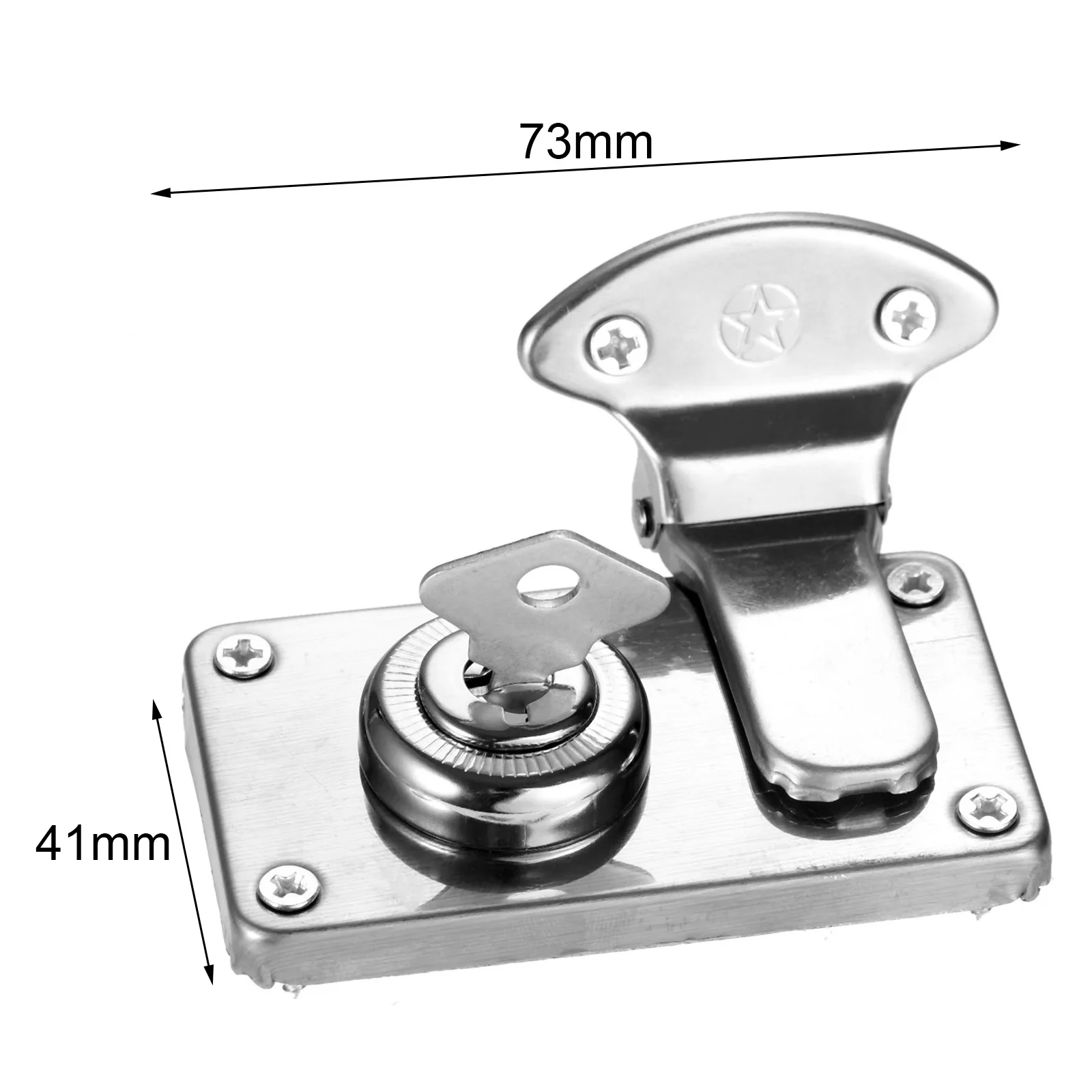 

1PC 73*41mm Chest Box Gift Box Suitcase Case Buckles Toggle Hasp Latch Catch Clasp Vintage Metal Lock Furniture Hardware