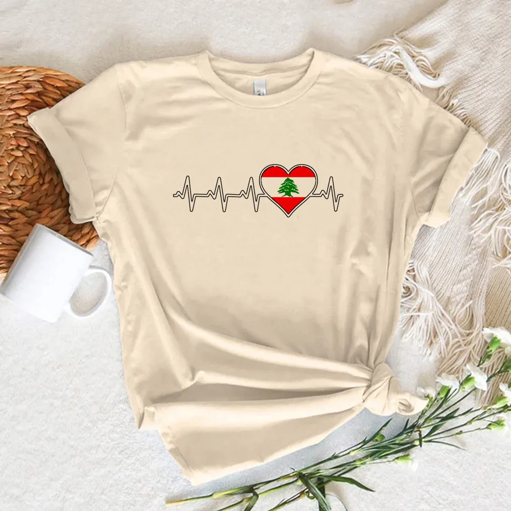 Lebanon t shirt female Gothic Retro Digital harajuku kawaii Comfortable streetwear Punk women anime