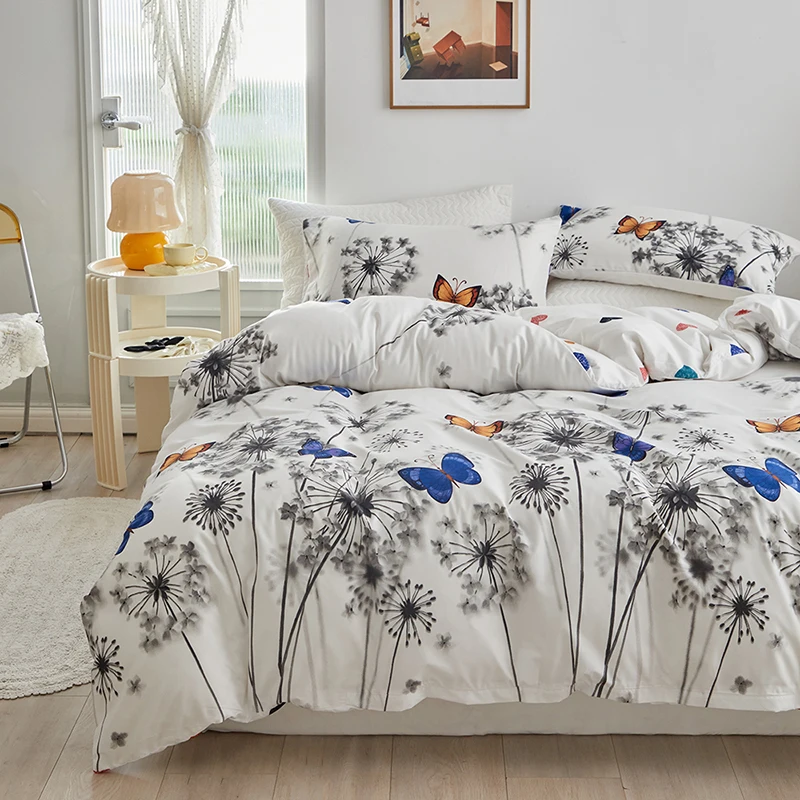 Dandelion Hutterfly Bedding Set, Duvet Cover 200x200, Twin Full Queen King Size, Custom Size Available