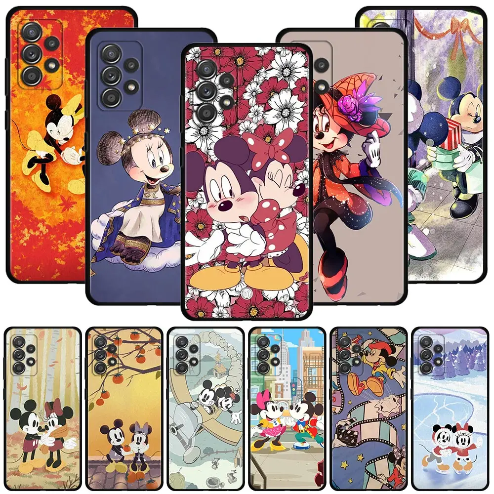 

Mickey Minnie Mouse Flower Magical Case For Samsung Galaxy A12 A52 A51 A32 A21s A71 A02s A32 A31 A72 A22 A11 A41 A42 A01 Cover
