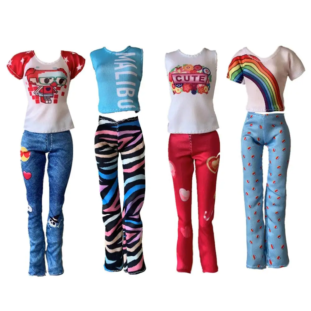 

2 Pcs/set 29-30cm Doll Dress Change Suit Top + Trousers Kids Toy (without Doll)