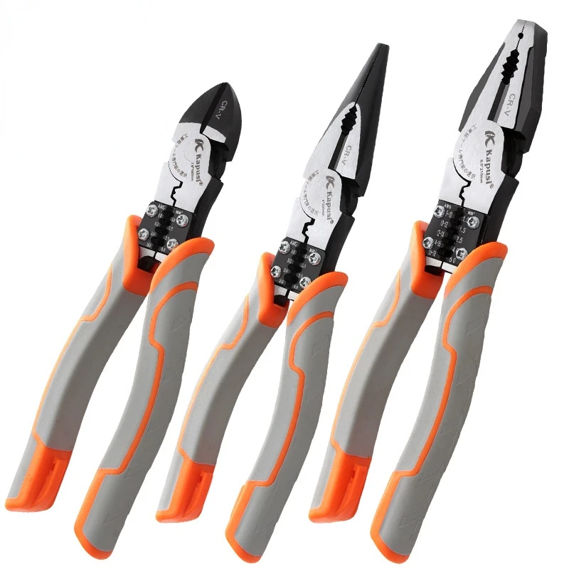 

Multifunctional Pliers Diagonal Plier Combination Stripper Crimper Wire Cutter Needle Nose Pliers Electrician Pliers Hand Tools