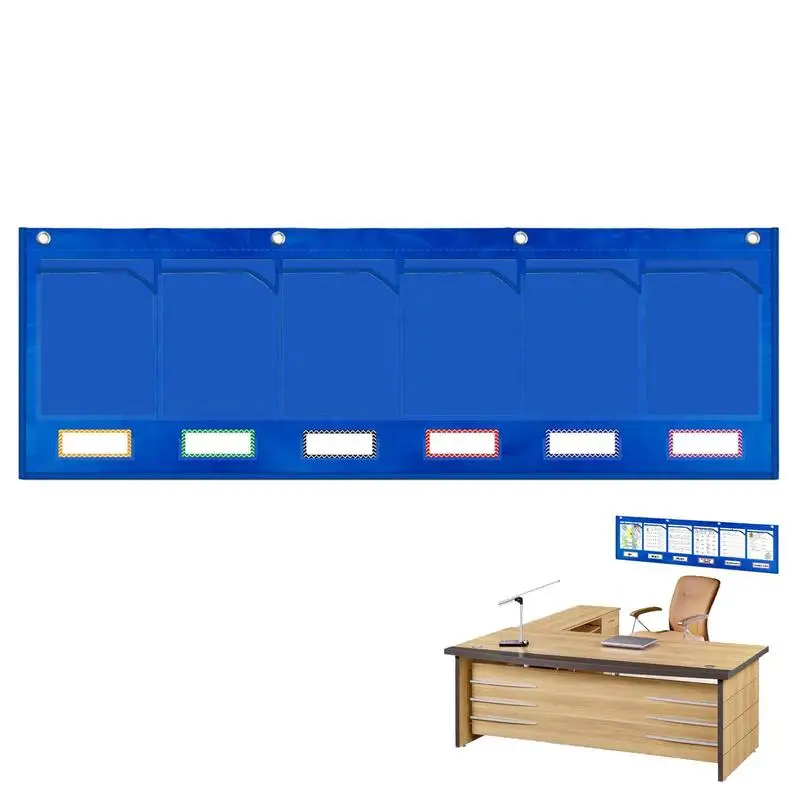 

Storage Pocket Chart 6 Label Grouping Pocket Chart For Classroom Multipurpose Classroom Organizer For Papers Cards Homework Maga