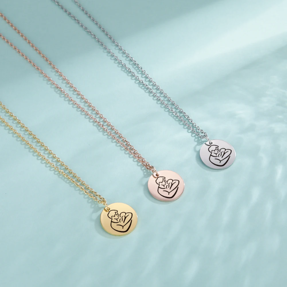 Skyrim Trend Семейные ожерелья с подвесками для женщин маленьких родителей пара