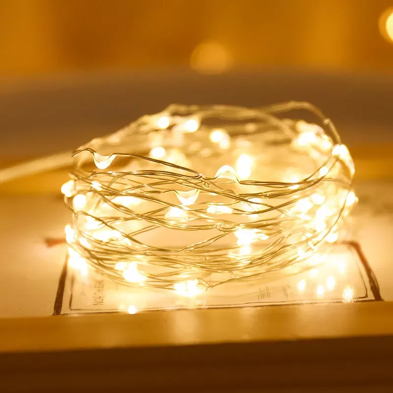 

1/2/3M Led String Lights Fairy Lights Wedding Party Decor Garland Home Christmas Festival New Year Decoration Include Battery