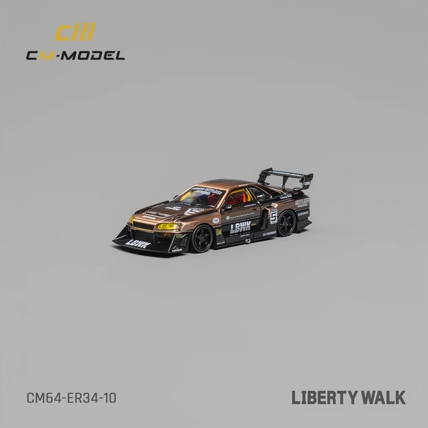 Фото В наличии: Коллекционная масштабная модель автомобиля CM Model 1/64 Liberty Walk ER34 Bryanlivery №3