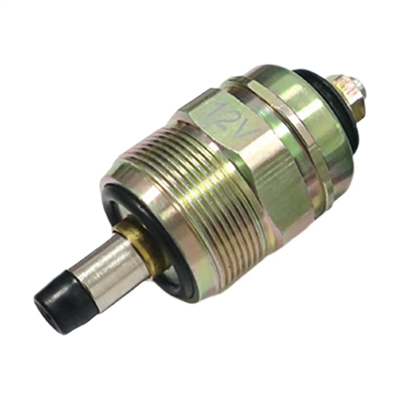 Fuel Pump Solenoid Fuel Shutoff Solenoid 12V Fuel Injection Pump Upgrade Diesel Fuel Shut Off Solenoid Valve Shutoff Solenoid