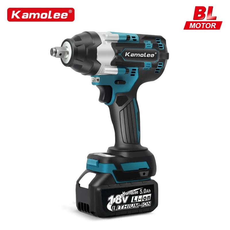 

【1800N.m】Kamolee DTW700 Electric Impact Wrench 1800 N.m High Torque 1/2 Inch Compatible With 18V Makita Battery