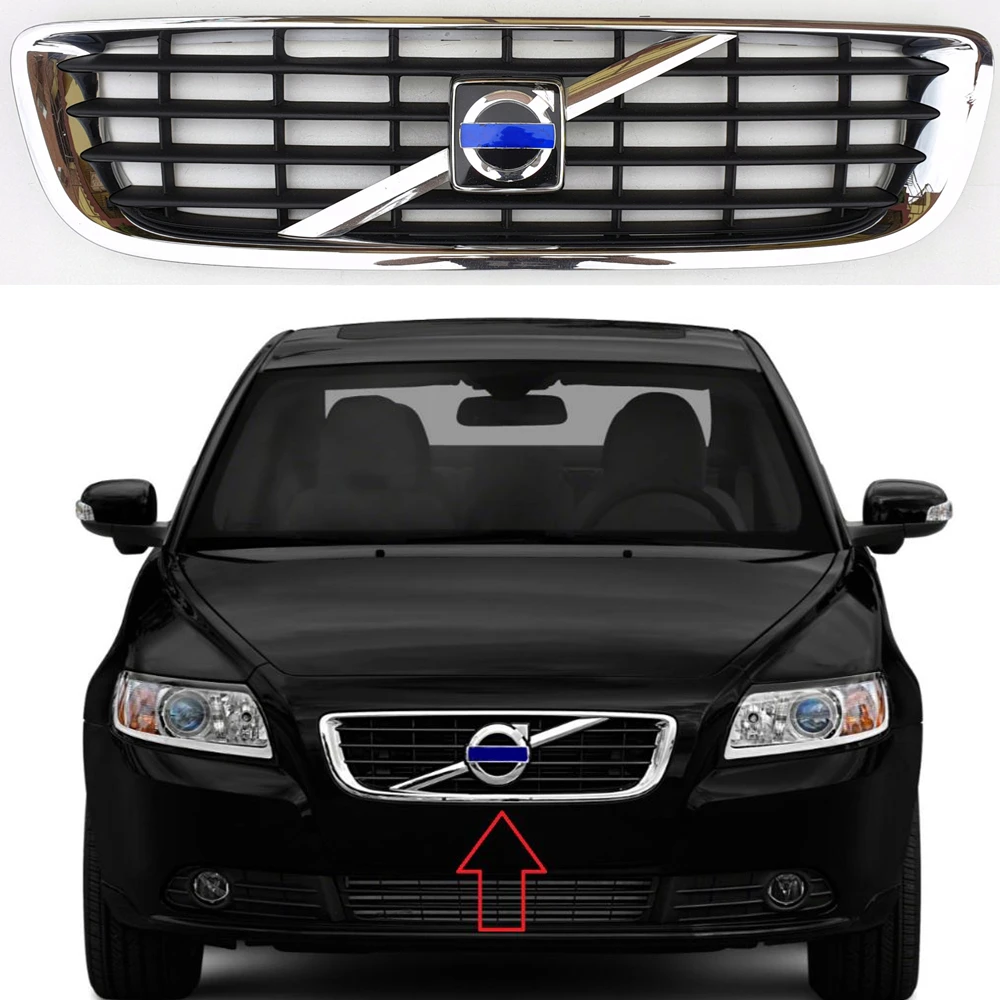 

VOSDA High Quality Front Bumper Grill Radiator Grille 31290533 31290532 31290757 For VOLVO S40 V50 2008 2009 2010 2011 2012