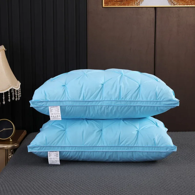 3D подушки из гусиного пуха с хлебом складками роскошные защитные для шеи и