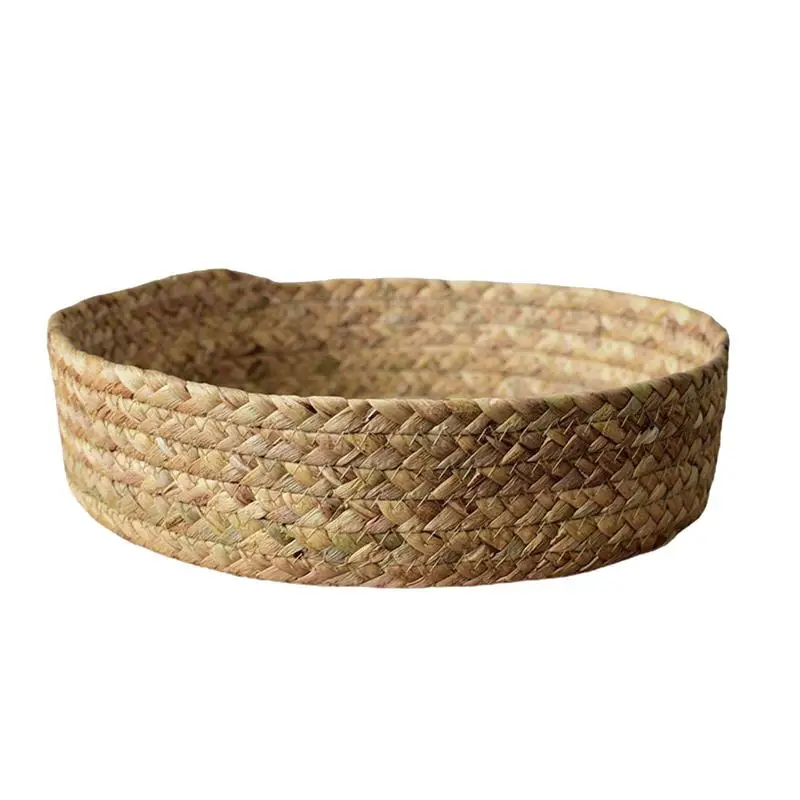 

Handmade Rattan Storage Baskets Household Items Snacks Fruit Debris Laundry Finishing Willow Storage Basket Home Decor
