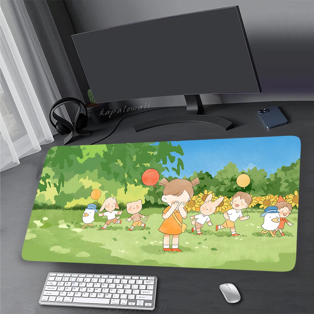 

Kawaii Cute Mause Ped Gamer Anime Mousepad Teclado e Mouse Gamer Desk Mat Mouse Gaming Laptop Mat Home Office Carpet 900x400mm