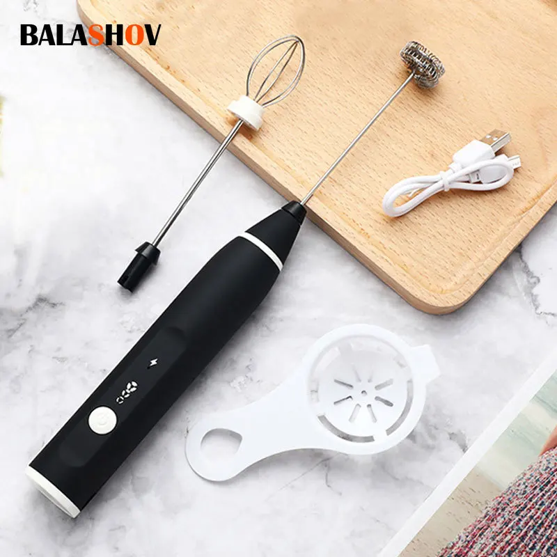 Milk Frothers USB Rechargeable Portable Handheld Blender Foa