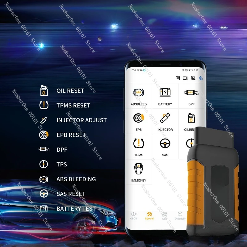 HUMZOR ND326 Декодер диагностики неисправностей автомобиля Bluetooth 5 0 Инструмент