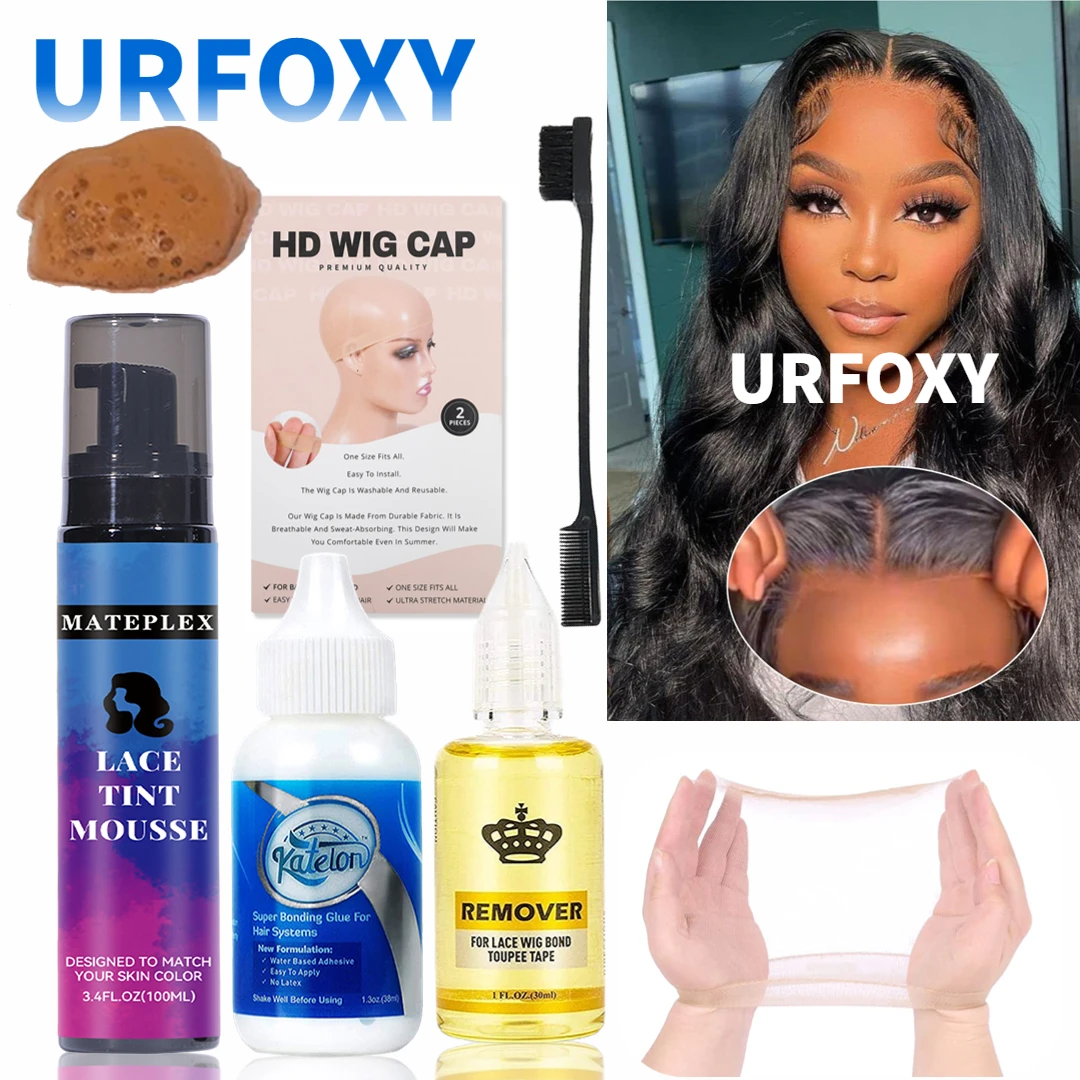 Wig Mousse Light Brown+hd Wig Cap Invisible