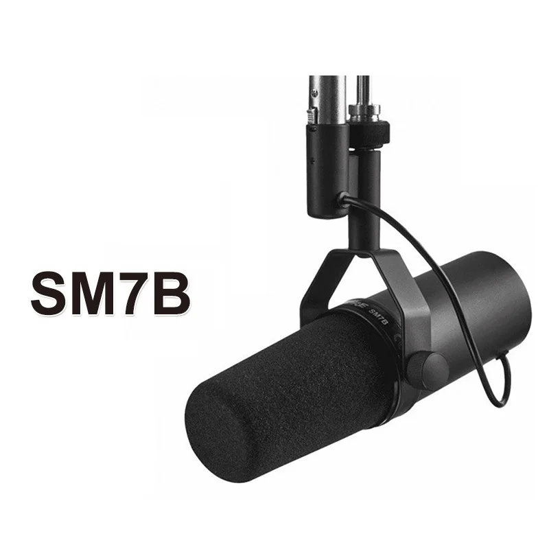 

nes Mic Sm7B Condenser Recording Dynamic Microphone Studio Selectable Frequency Response Microphone for Live Stage Recording