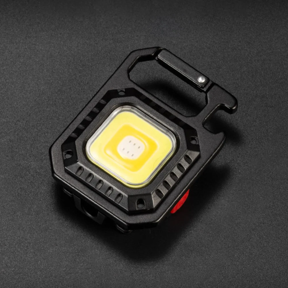 

Work Bottle Opener 7 Light Modes COB Rechargeable Keychain Torch 500 Lumens Portable Camping Fishing Outdoor Mini LED Flashlight