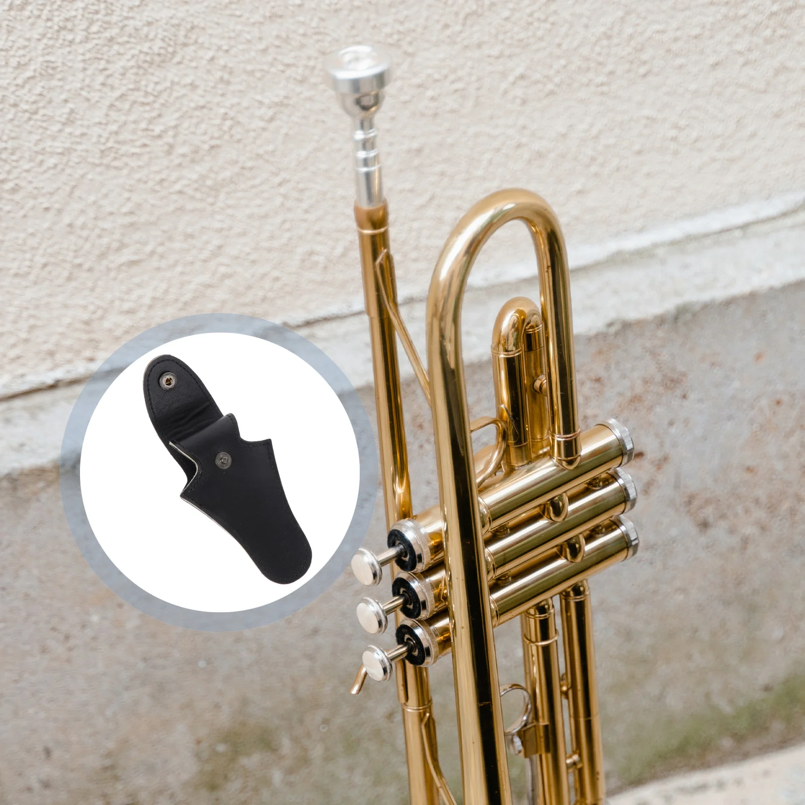 

Trombone Mouth Protector Storage Bag Accessories Item Mouthpiece Anti-lost Musical Instrument Cowhide Protection