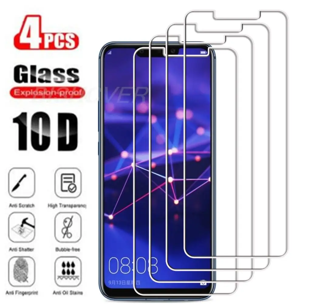 

4 шт., закаленное стекло для Huawei Mate 20 Lite 6,3 дюйма, зеркальная фотография 2018 дюйма, защита экрана X2, защитная стеклянная пленка 9H
