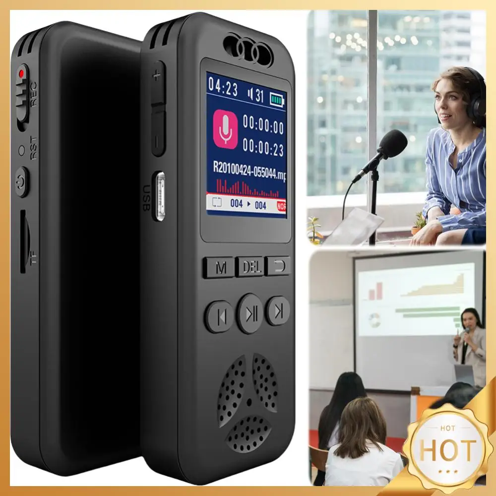 Цифровой диктофон 32 ГБ/16 ГБ/8 ГБ с воспроизведением голосовой активацией