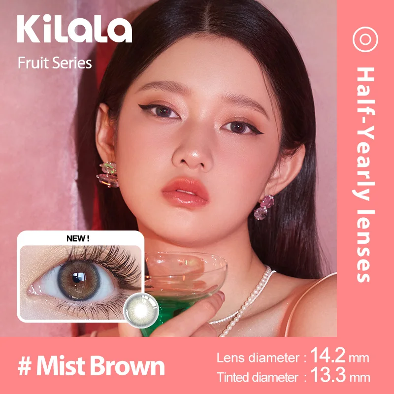 KILALA Natural Color Contact Lenses Half-Yearly Lens  Lenses for Vision Diopter Correction With Degree0 to -10 1 Pair/2PCS