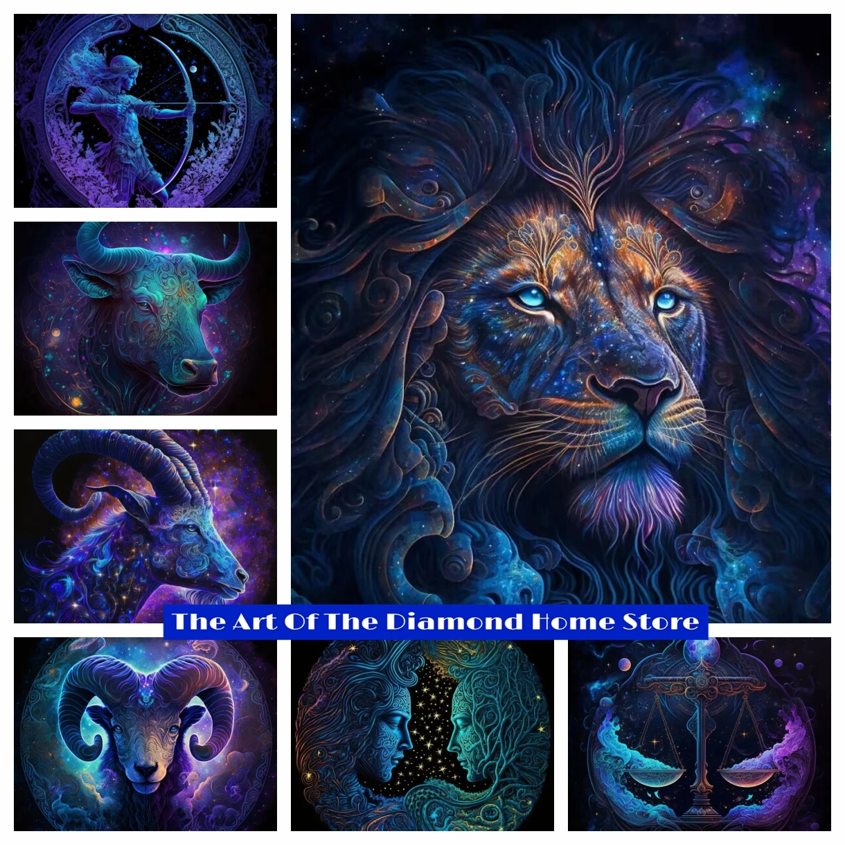 

Constellation DIY AB Drills Diamond Painting Fantasy Starry Night Zodiac Sign Art Rhinestone Cross Stitch Embroidery Home Decor