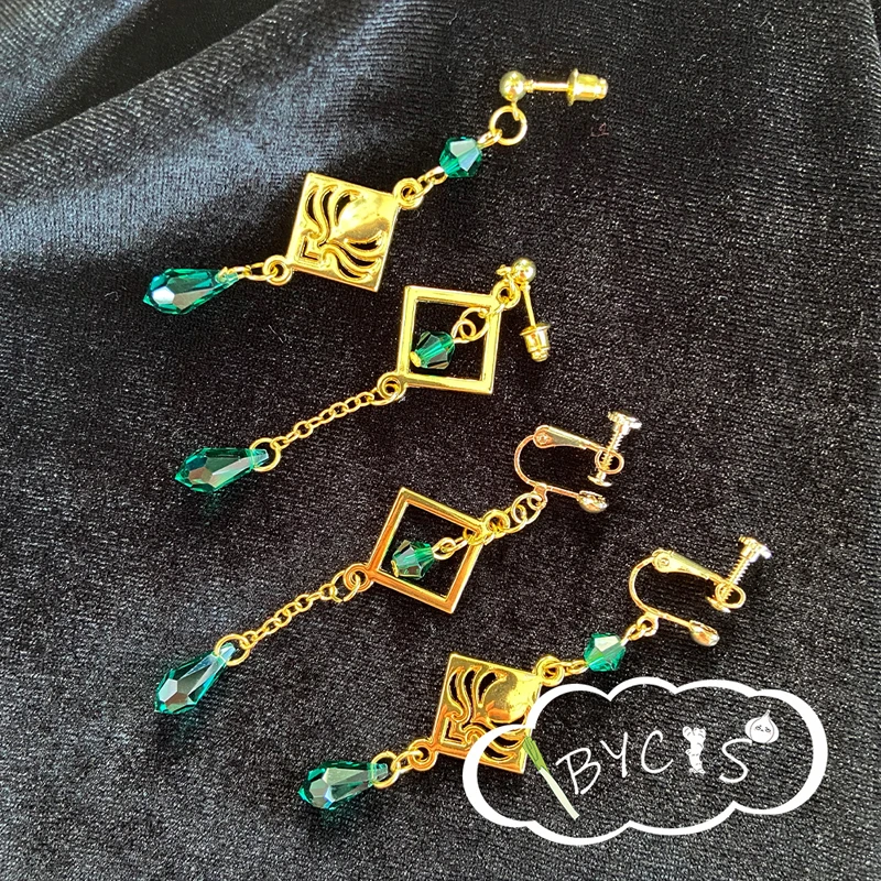 

1 пара аниме серьги Genshin Impact Venti Dangles Ear Ring Cosplay Prop