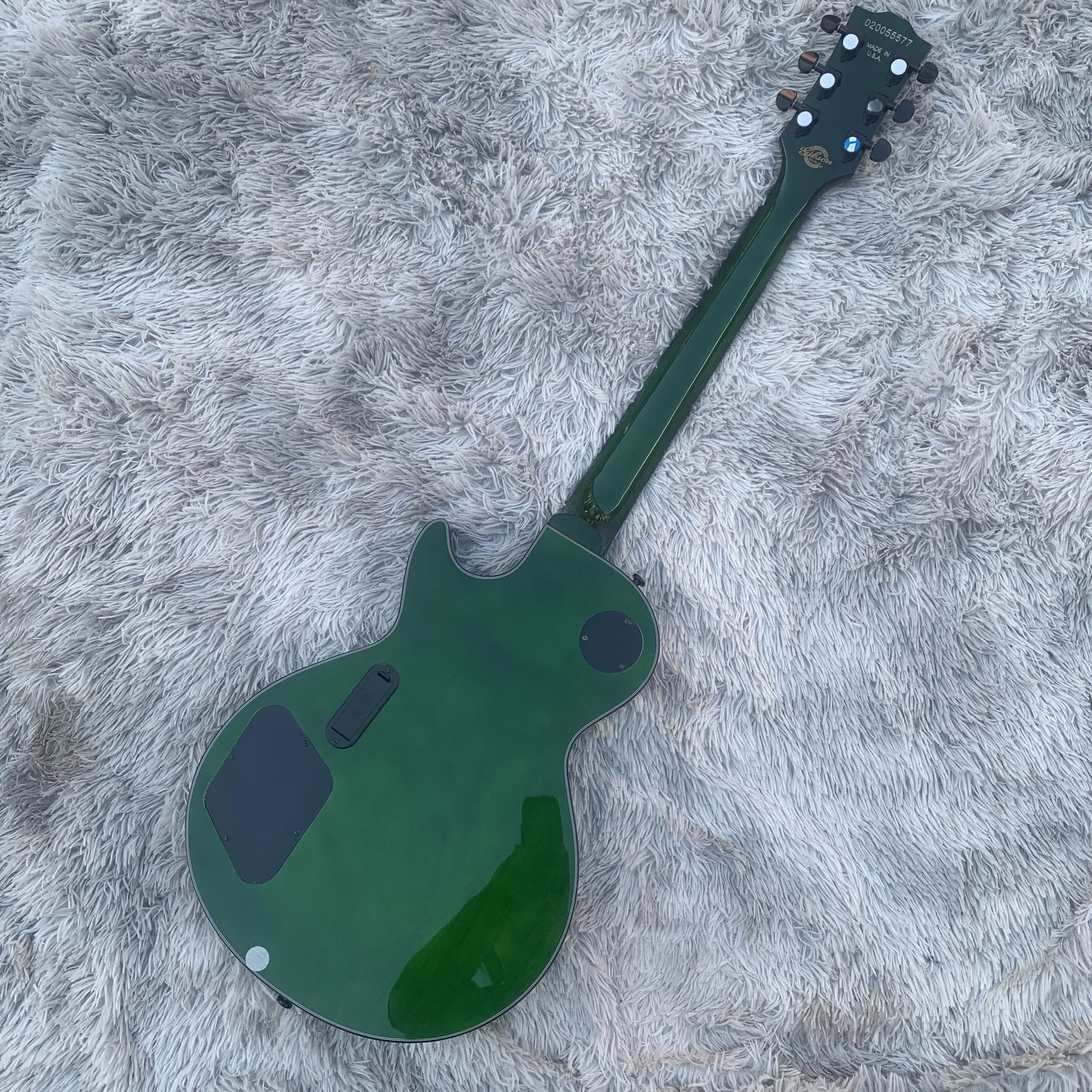 Электрогитара LP черная фурнитура 2 звукоснимателя накладка из палисандра гитара