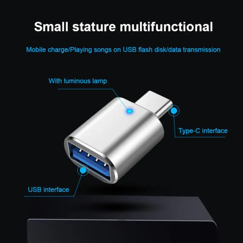 

Mini Usb Type-c Female Connector Usb C Male To Usb 3.0 Female Otg Type-c To Usb3.0 Data Cord Aluminum Otg Adapter Typec Adapter