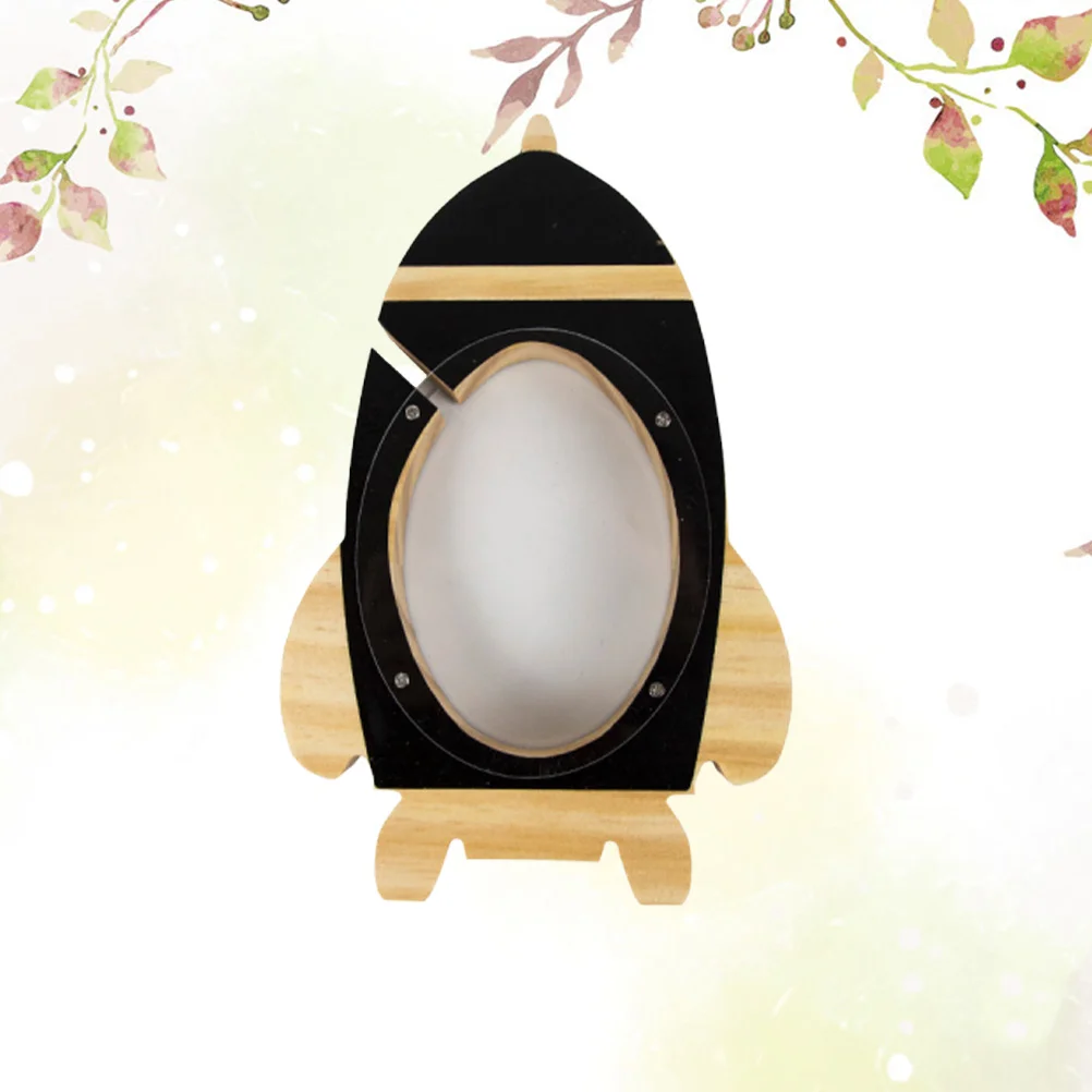 

Bank Piggy Coinmoney Box Wooden Savingkids Container Figurine Decorative Cartoon Storage Birthday Wood Toy Change Sidetank Party