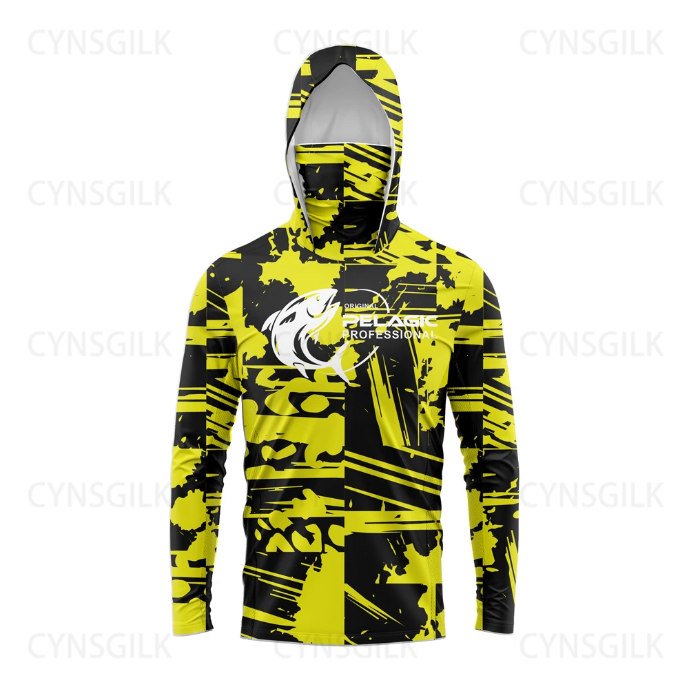 Оригинальная профессиональная мужская рубашка pelagic с капюшоном для рыбалки