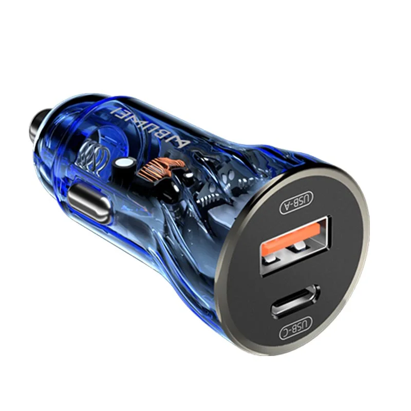 Автомобильное зарядное устройство с двумя USB-портами, 12-24 В, 30 Вт