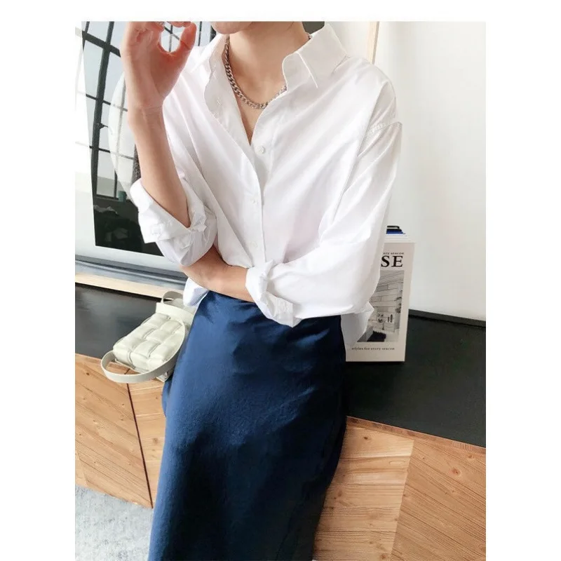 Весенний новый нишевый дизайн свободный крой элегантный универсальный топ с