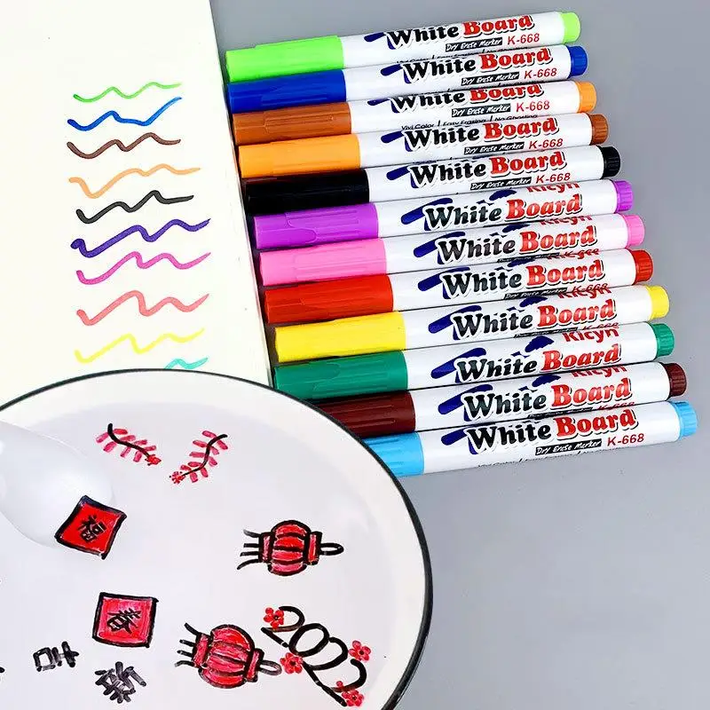 Ручка маркеры для доски плавающая рисования водой цветная стираемая - купить по