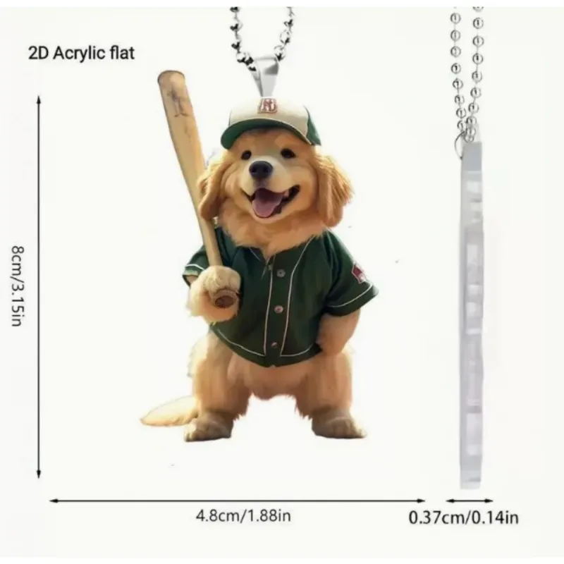 Акриловый брелок Золотой Ретривер