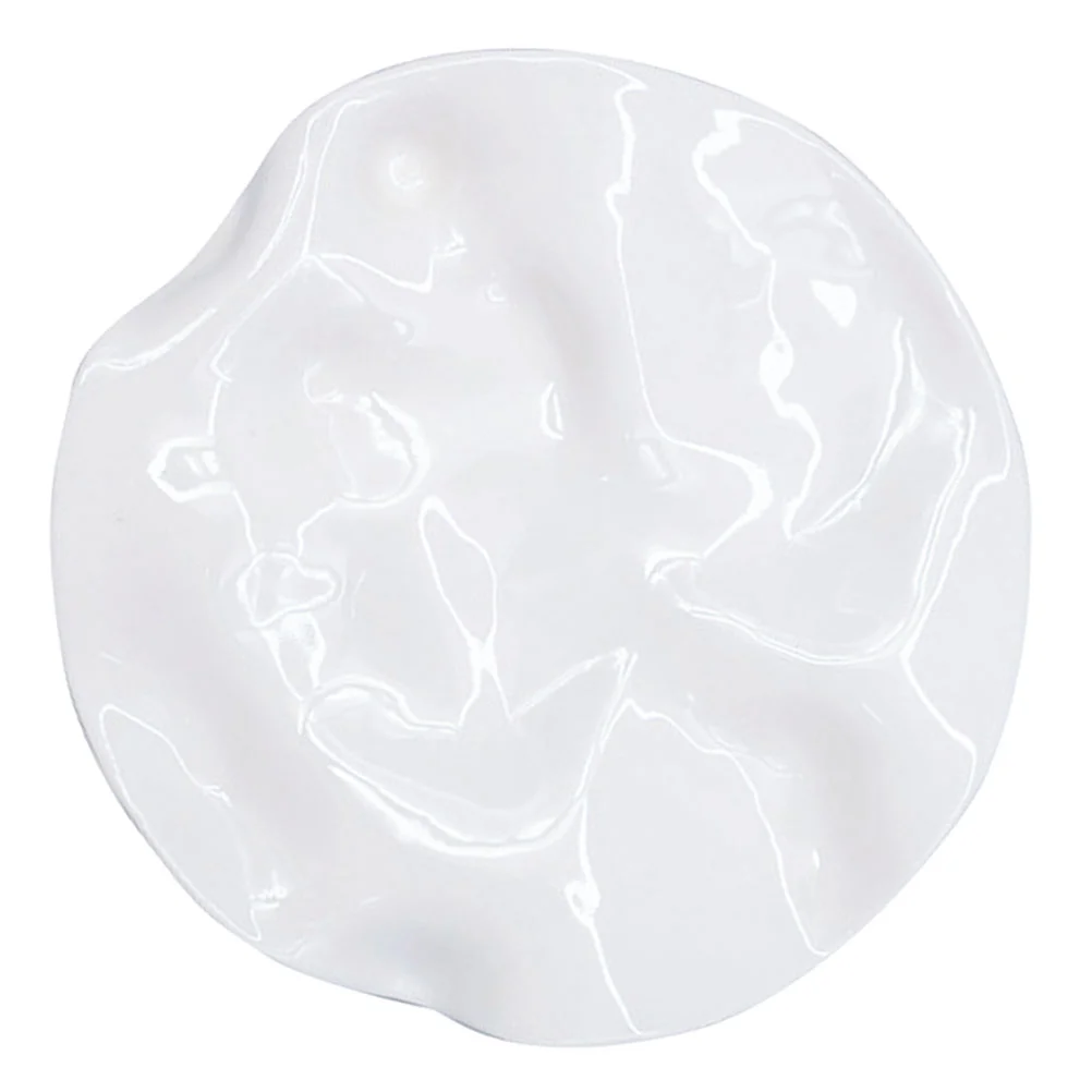 

1Pc Display Storage Plates Irregular-shaped Pastry Plate Creative Plate (White)