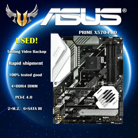 ASUS PRIME X570-PRO материнская плата AM4 AMD X570 DDR4 128 ГБ PCI-E 4,0 HDMI SATA III USB3.2 ATX для процессора Ryzen 3 PRO 3200G 5600G