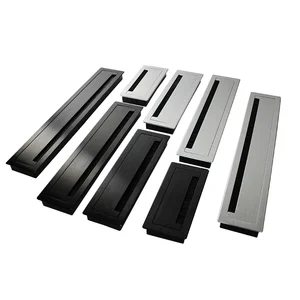 Крышка из алюминиевого сплава с отверстиями для стола, настольный выходной отверстие, декоративная крышка для провода, прямоугольная коробка для резьбы, офисные аксессуары