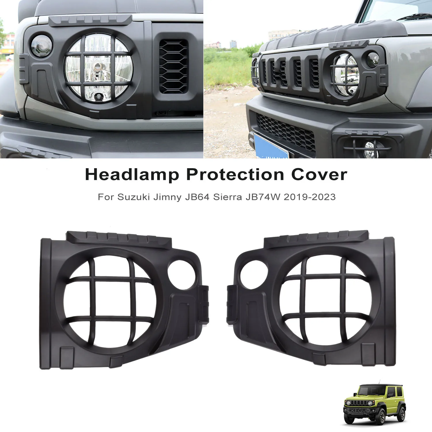 

2 шт., аксессуары для передней фары автомобиля для Suzuki Jimny JB64 Sierra JB74W 2019-2023, модифицированная защитная крышка для фар