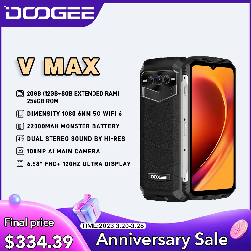 DOOGEE V Max 5G Rugged Phone 6.58