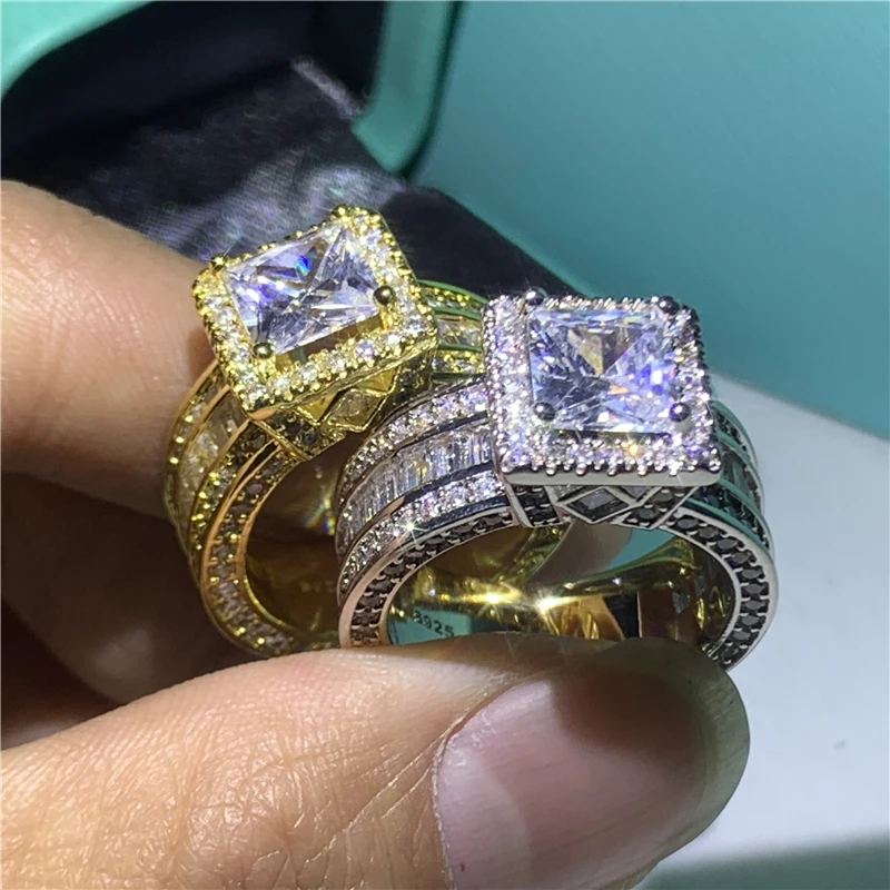 

Женское кольцо из серебра 925 пробы, с кристаллами 3 карата
