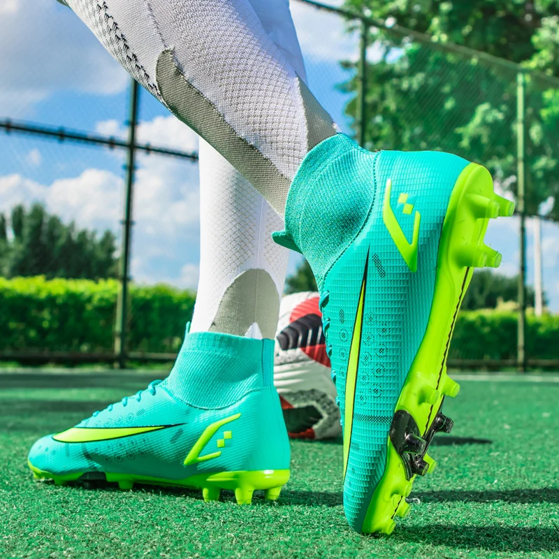 Men's Soccer Cleats TF/FG Sole Crampon Football Outdoor Non-Slip Sneakers Men 2022 Train Soccer Shoes Hight-Cut Boots Size 35-45 3 Men's Soccer Cleats TF/FG Sole Crampon Football Outdoor Non-Slip Sneakers Men 2022 Train Soccer Shoes Hight-Cut Boots Size 35-45 3