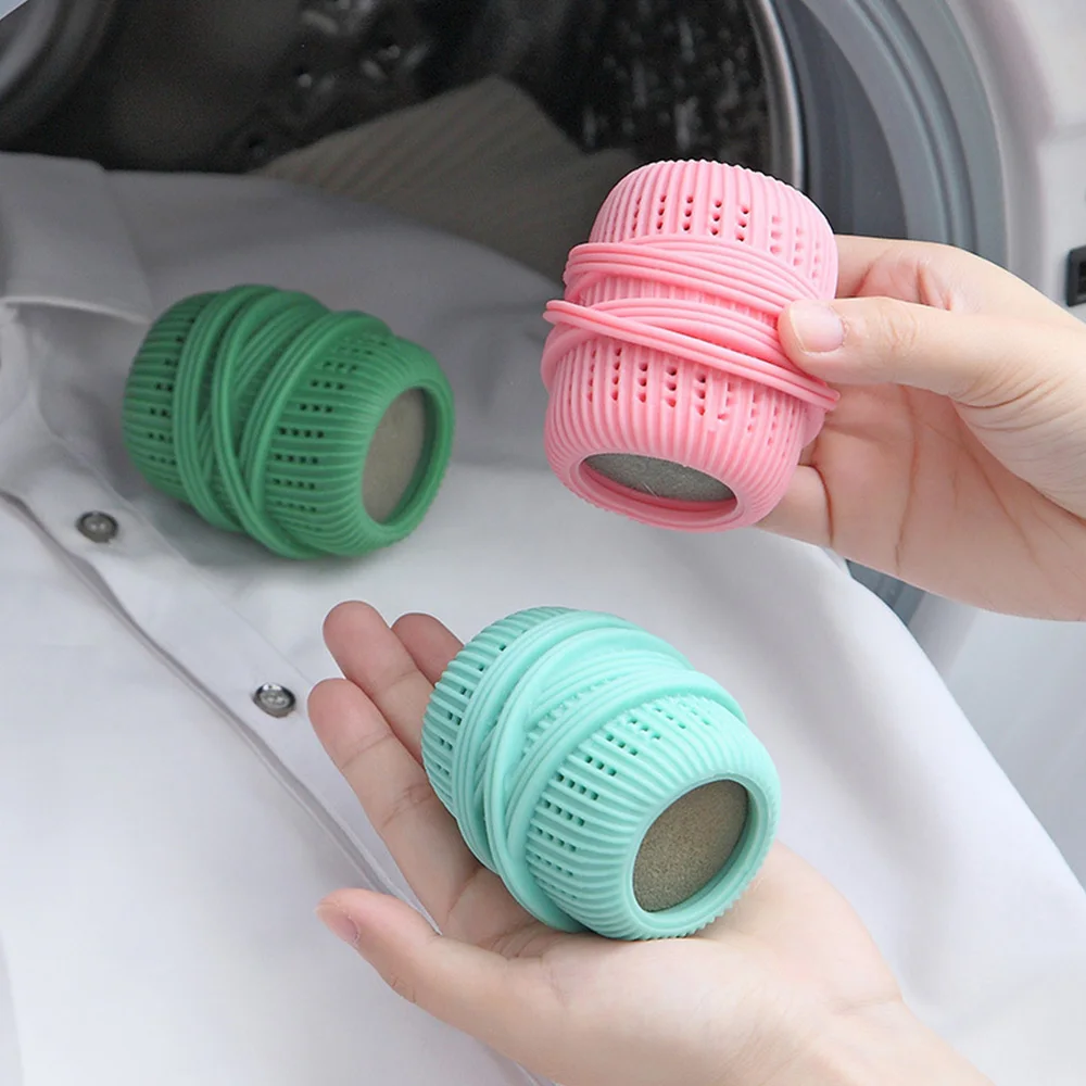 

Reusable Anti-winding Anti-knotting Washing Machine Laundry Ball Built-in Sponge Cleaning Liquid Addable Cleaning Ball Household