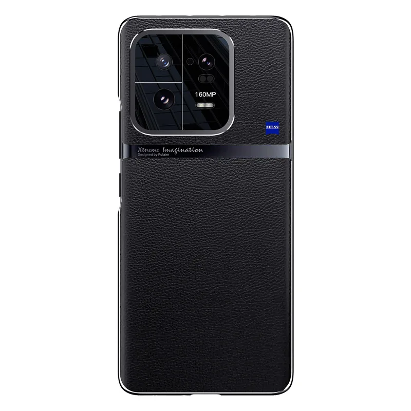 

For Xiaomi 13 Case Handmade Premium Genuine Leather Dermatoglyph Cases Xiaomi13 Pro Metal lens Protection Shockproof Phone Cover