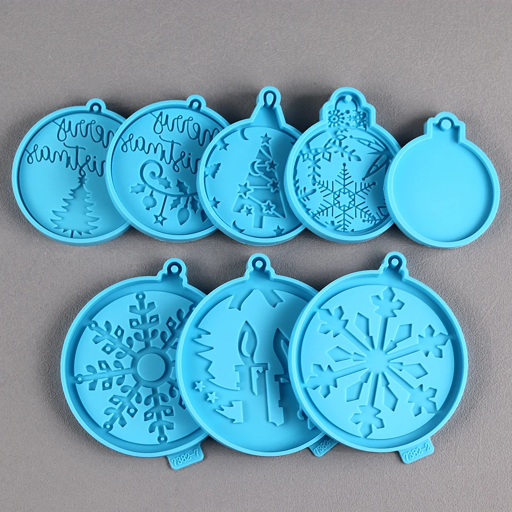 Круглая силиконовая форма большого размера для подвесок сделай сам