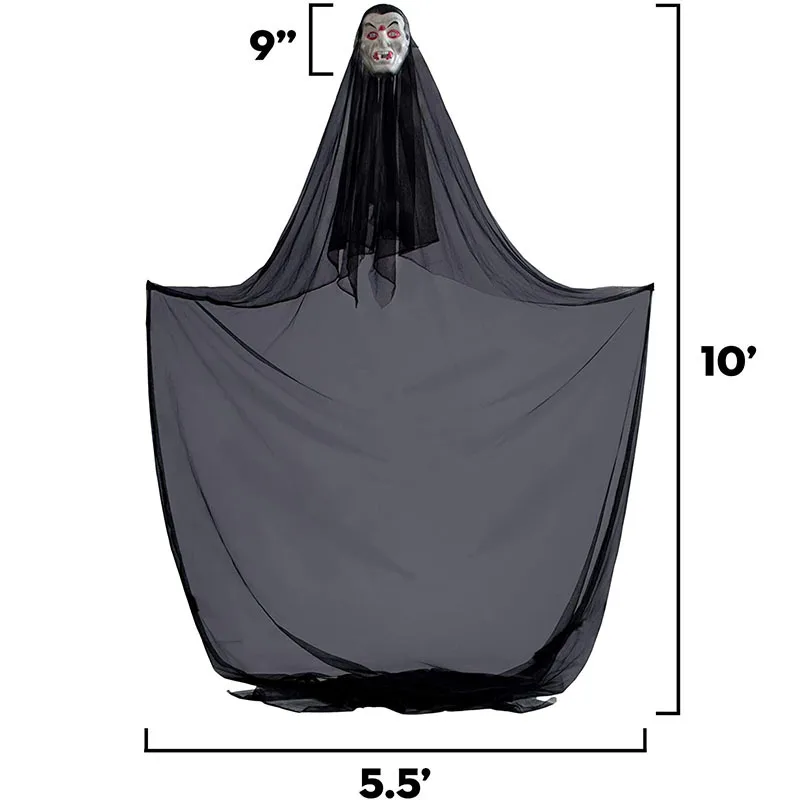 

Hanging Ghosts Halloween Decor Outdoor 3M Long Scary Halloween Flying Ghost for Halloween Party Decorations Haunted House Decor