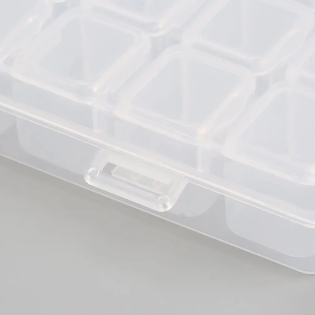 

Прозрачный Пластиковый пустой контейнер для хранения с 10/15/28/36 отделениями для украшений