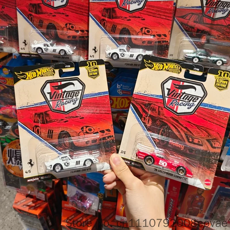Фото Коллекционные модели Hot Wheels Premium Culture: винтажные гоночные автомобили Jaguar XJS, Porsche, Corvette, Ferrari 250, Lancia, Nissan. Литые металлические машинки в масштабе 1:64. Подарки. №1
