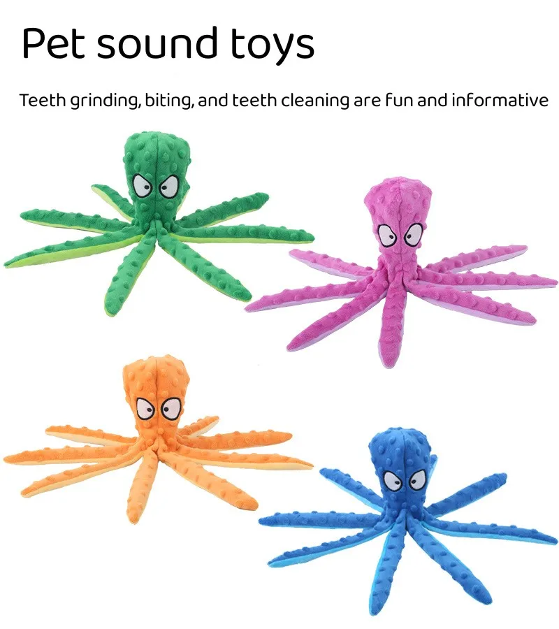 

Voice Chew Toy Dog Cat Pet Interactive Pet Toy Bite Resistant Pet Teeth Shell Octopus Dog Plush Toy Cleaning Puzzle Supplies